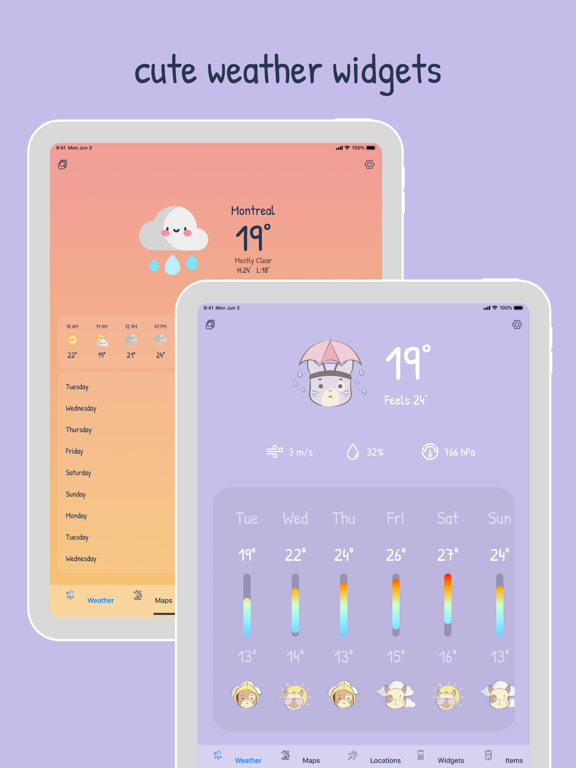 CuteWeather: weather widgetのおすすめ画像1