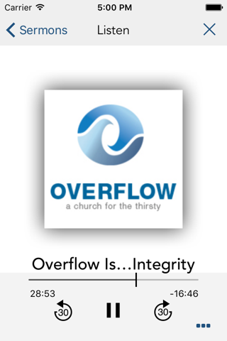 Overflow Church App - náhled