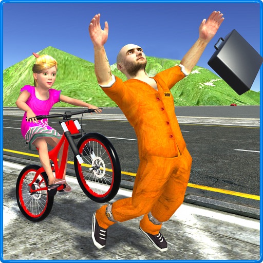 Kids Bicycle Rider Thief Chase icon