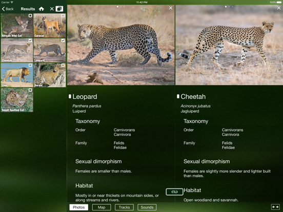 Mammal Guide of Southern Africa iPad app afbeelding 5