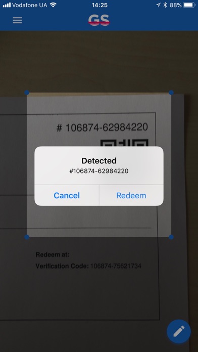 Getsocio Coupon Scanner Screenshot