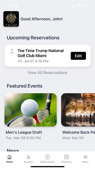 Trump Golf Doral Screenshot