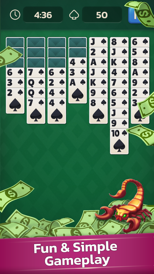 #1. Scorpion Solitaire Skillz Game (iOS) Podle: Fliprix OU