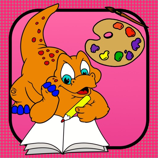 Dinosaur Painting Color For Kindergarten Fun Game icon