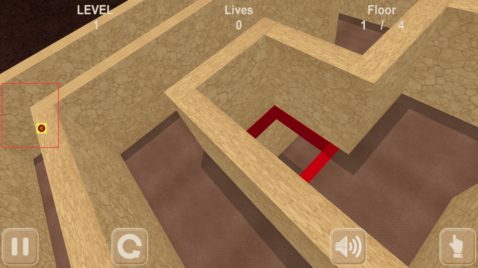 #3. Red ball & maze. Inside View (iOS) 由: Ruslan Goncharenko