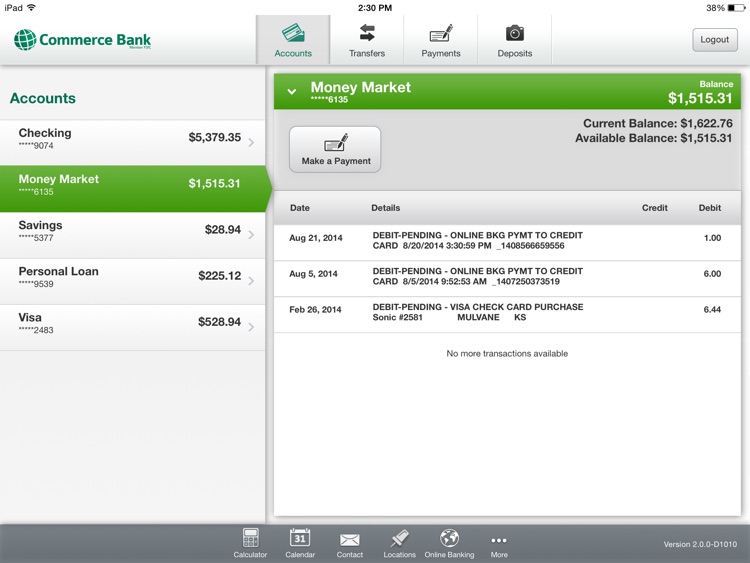 Commerce Bank for iPad
