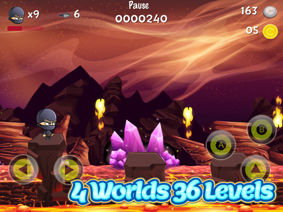 Super Ninja Adventure - Run and Jump Games iPad screenshot