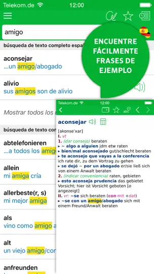 Captura de pantalla de Diccionario Alemán - Español en iPhone 2