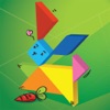 Kids Learning Puzzles: Wild Animals, K12 Tangram