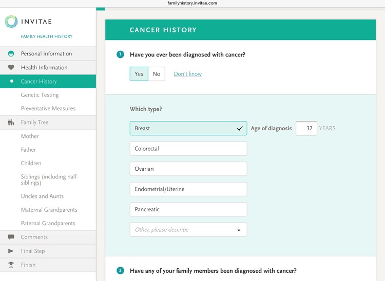 Invitae Family History Tool screenshot-3