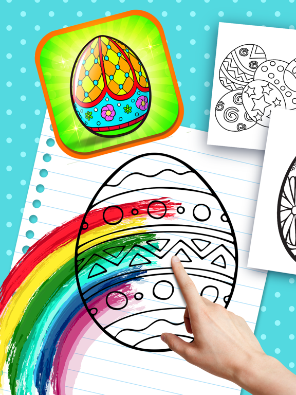 Screenshot #4 pour Peinture Œuf De Pâques Coloriage Livre Enfants Hd