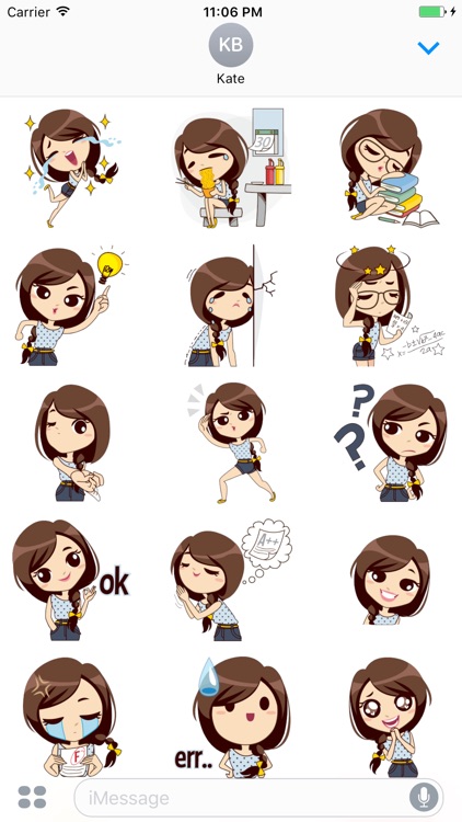Aura The Cute Student Stickers
