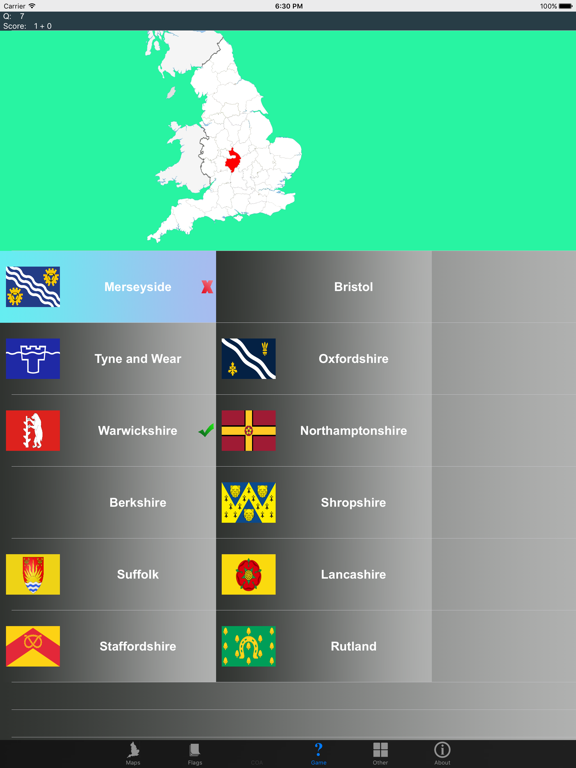 Screenshot #4 pour English Counties, Flags and Maps