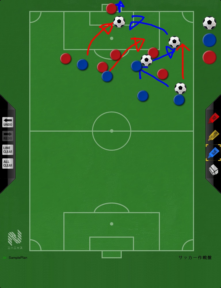 サッカー作戦盤　無料版 screenshot 2