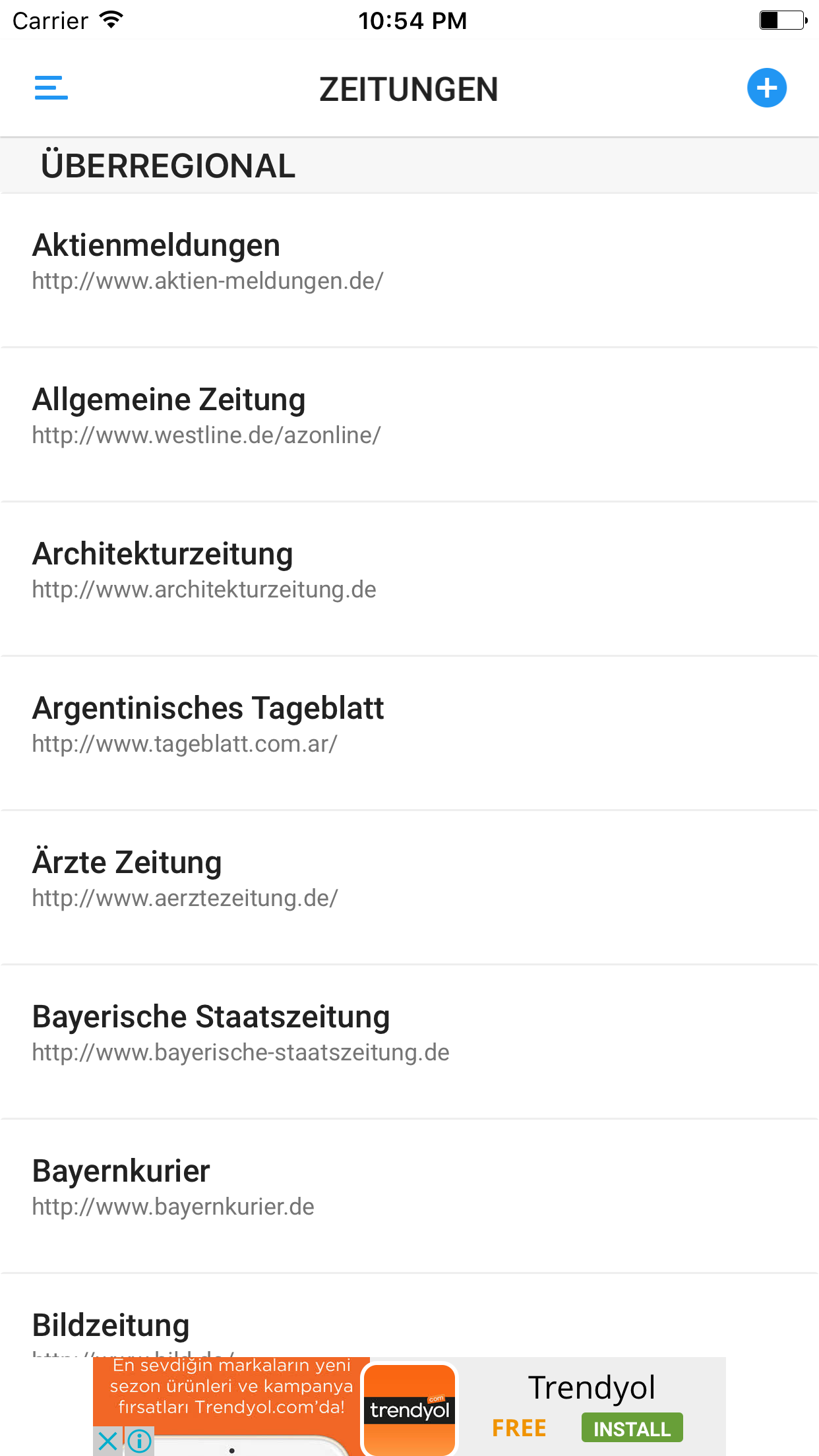 ZEITUNGEN UND ZEITSCHRIFTEN