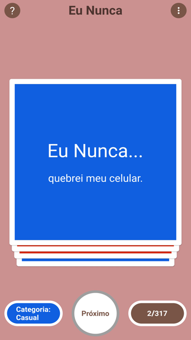 Eu Nunca: Jogo da Galera! Screenshot