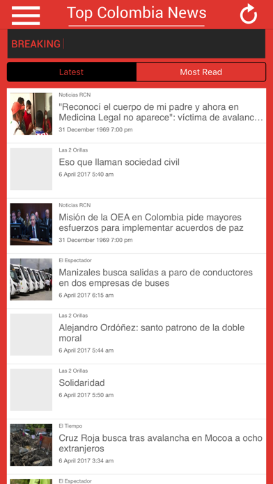 Screenshot #1 pour Top Colombia News