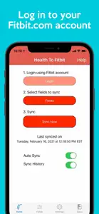 Fitbit Sync From Apple Health screenshot #1 for iPhone