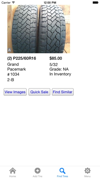 Tire Shop Inventory Control