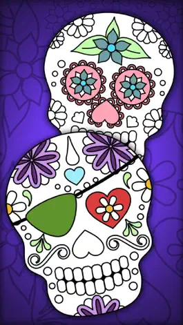 Game screenshot Mexican Sugar Skull Mask – Coloring Pages apk