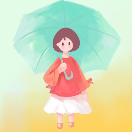 Color Girl - the girl in the raining