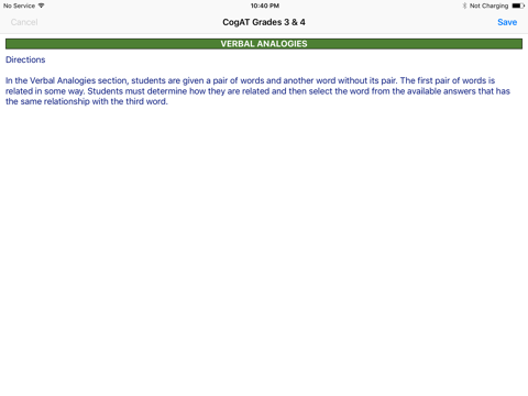 CogAT Grades 3 & 4 screenshot 2