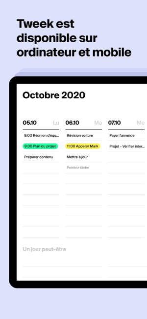 ‎Tweek: Calendrier, Agenda Capture d'écran