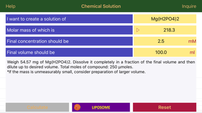 Screenshot #1 pour Chemical Solution Simple