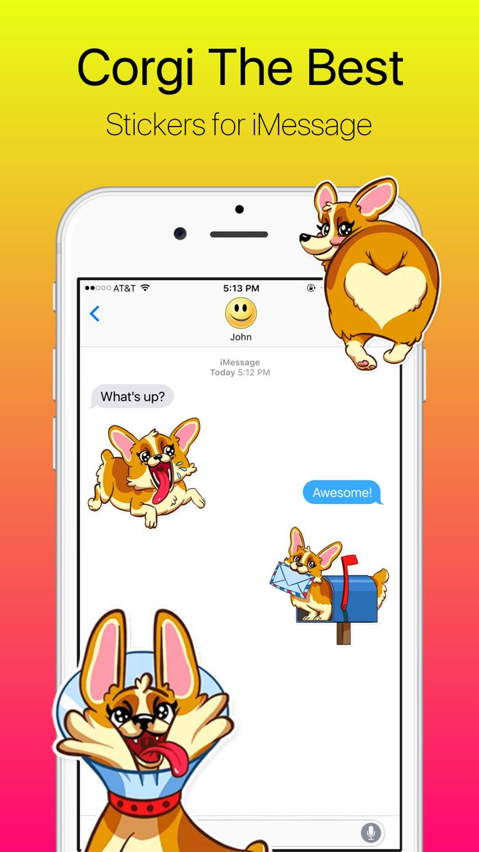 Corgi The Best Friend Stickers