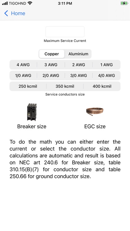 AWG Calculator App