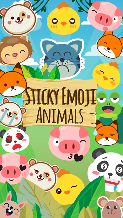 Screenshot #1 pour Sticky Emoji Animals Stamps
