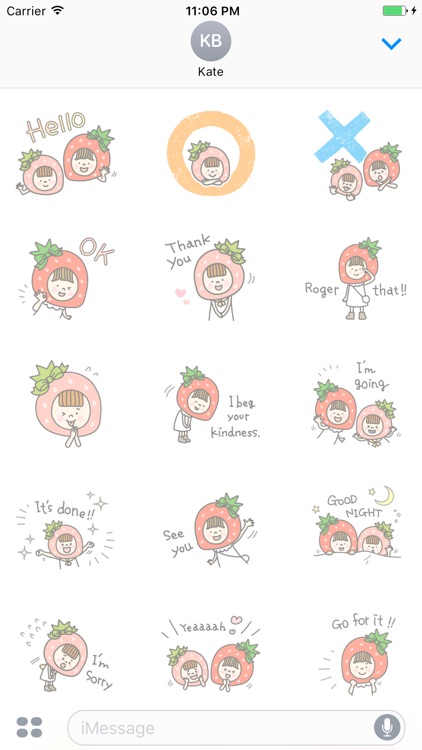 Mila The Strawberry Fairy English Stickers