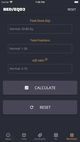 Game screenshot Rad Onc Calc hack