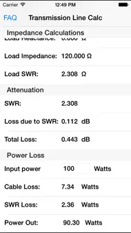 Transmission Line Calc iphone bilder 2