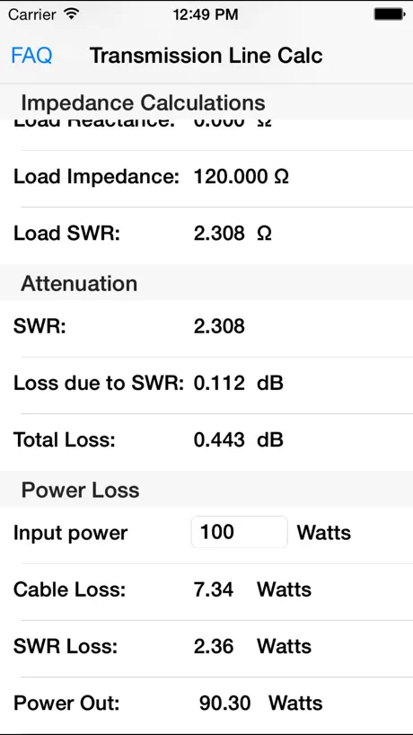 Transmission Line Calc
