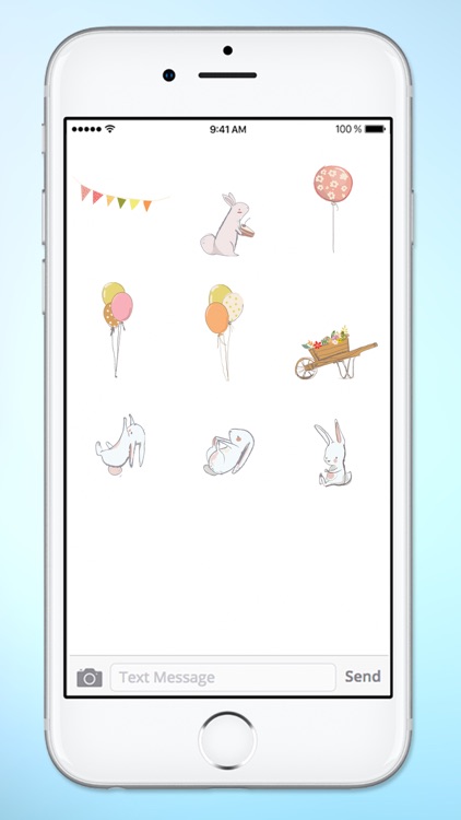 Bear and Bunny Birthday Party Sticker Pack screenshot-4