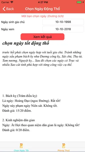 Xem Ngày Tốt Xấu screenshot 3