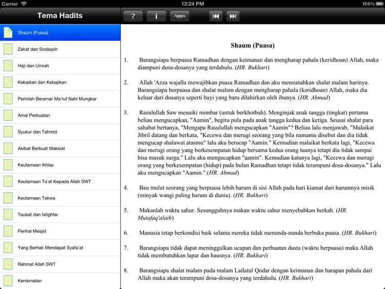 Paket Hadits for iPad screenshot-3