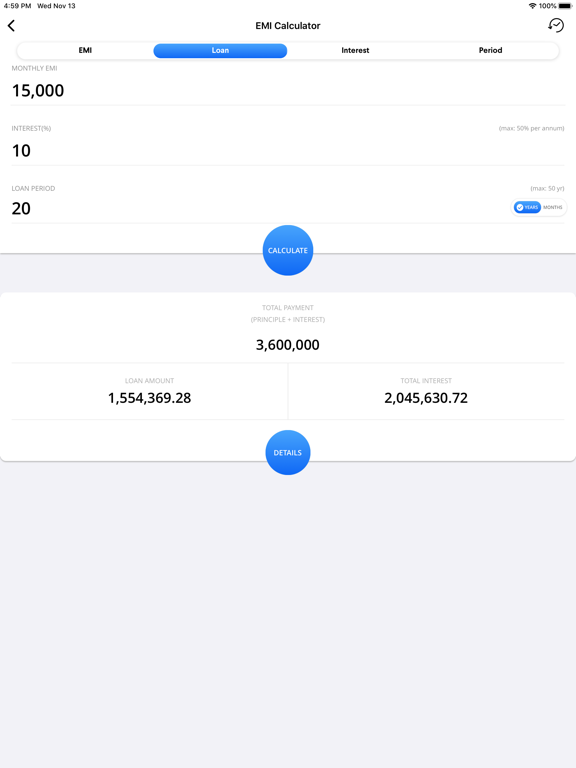 Screenshot #6 pour EMI Loan Calculator