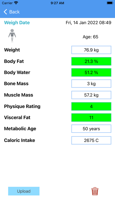 Health for Tanita Screenshot
