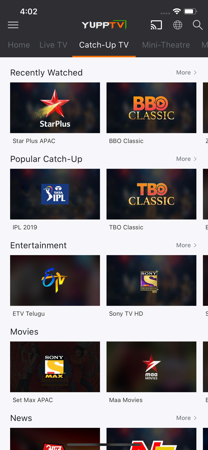 YuppTV - Live TV and Movies
