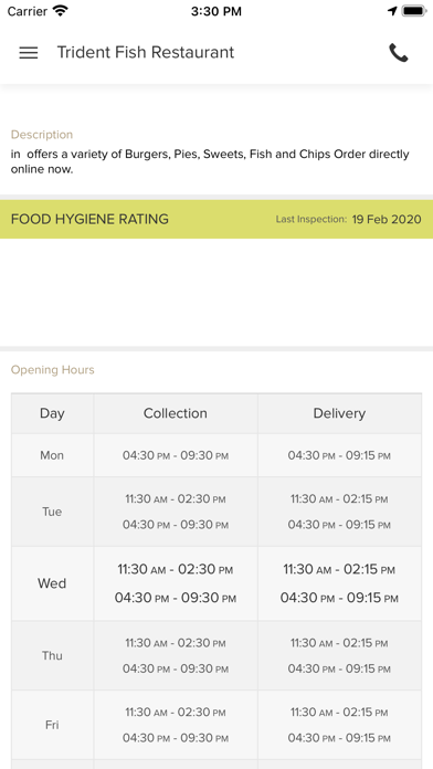 Trident Fish Restaurant Screenshot