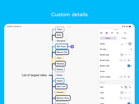 MindSpace - Mind Map iPad screenshot 6 - Productivity app