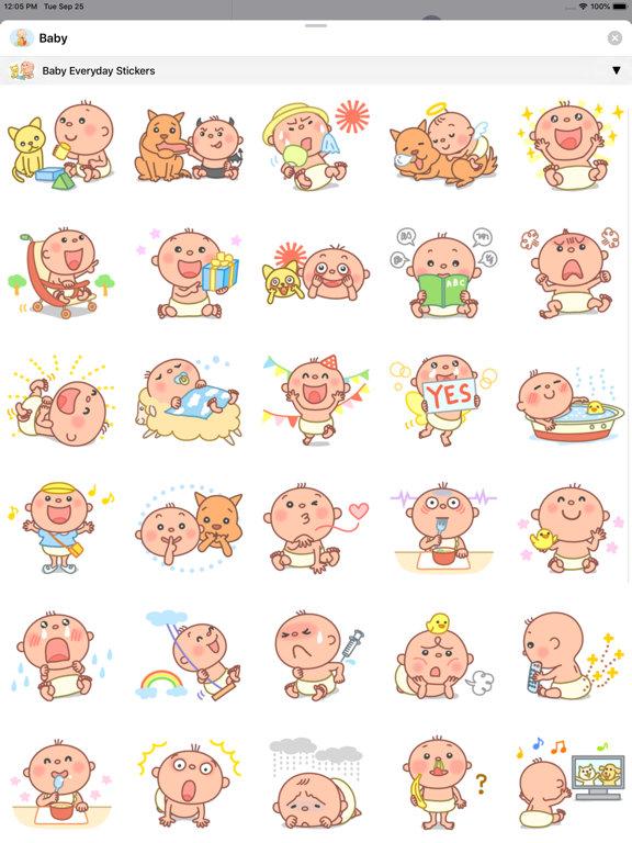 Baby Stickers • iPad screenshot 2 - Stickers app