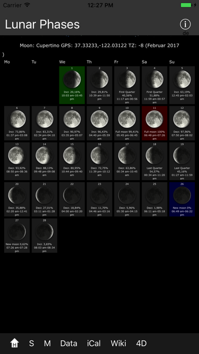 Lunar Phases Screenshot