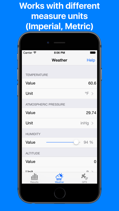 Air Density Meter & Density altitude calculator Screenshot 3