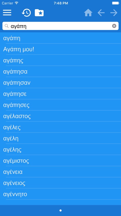 Greek Multilingual dictionary