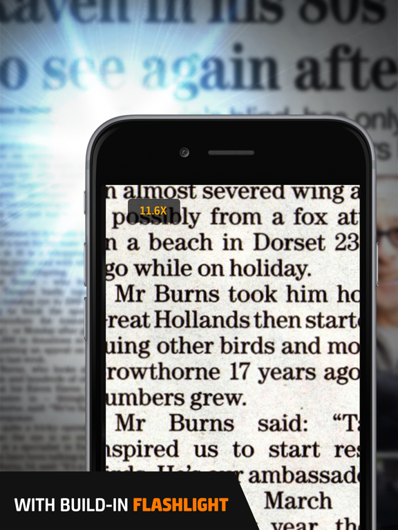 Magnifying Glass Pro- Magnifier with Flashlight iPad screenshot