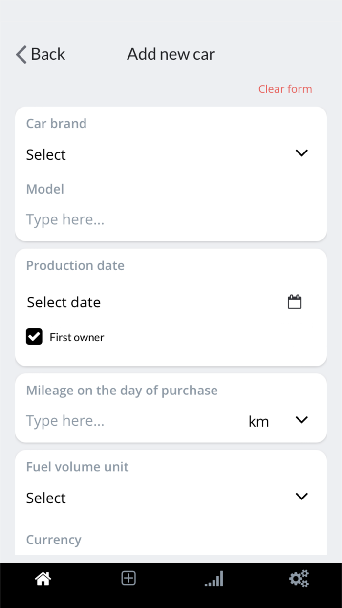 Car expenses tracker