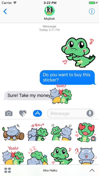Screenshot #1 pour Aku&Haku Stickers